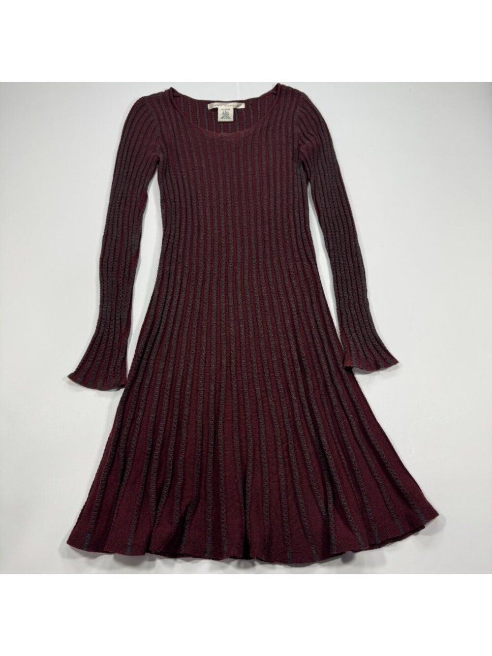 Max Studio Dress Women's S Red Cotton Ribbed Knit Sweater Formal Party Cocktail